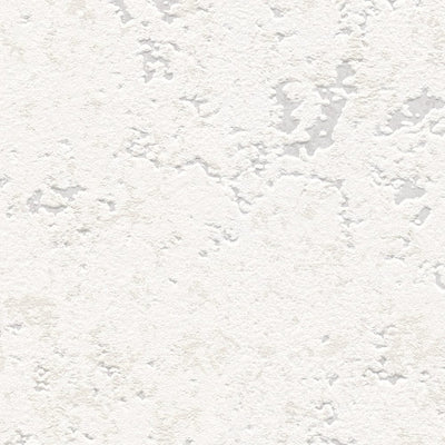 Tapetes ar teksturētu ģipša faktūru –  baltā krāsā Tapetenshop.lv