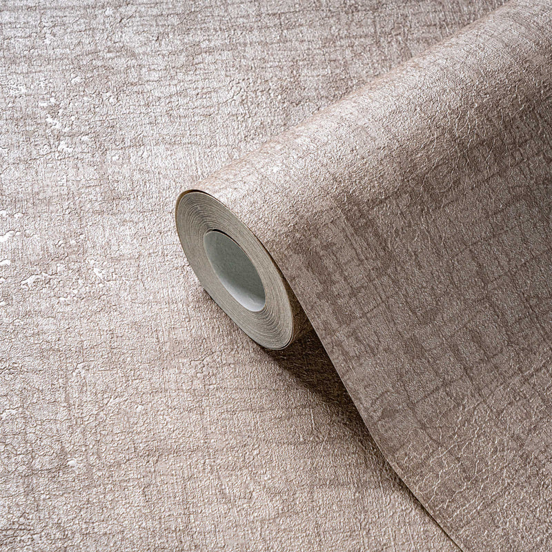 Wallpaper with texture and textile appearance with light sheen, brown, 1404573 AS Creation