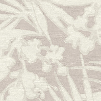 Tapetes ar tropiskām lapām uz tekstila faktūras, RASCH, 1205100 AS Creation