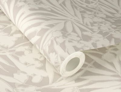 Tapetai su atogrąžų lapais ant tekstilės tekstūros, RASCH, 1205100 AS Creation