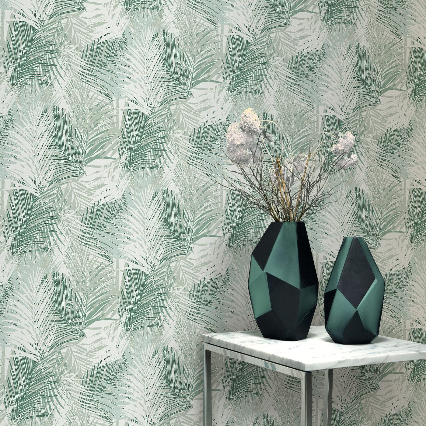 Tapetes ar tropiskām lapām zaļā krāsā, Erismann  - 3745377 Erismann