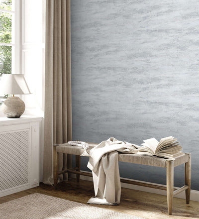 Wallpaper with light wavy pattern and shimmer effect: grey, 1372415 AS Creation