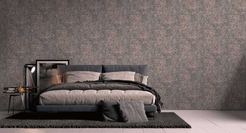 Wallpaper with vintage look and glossy surface, bronze - 1373676 AS Creation