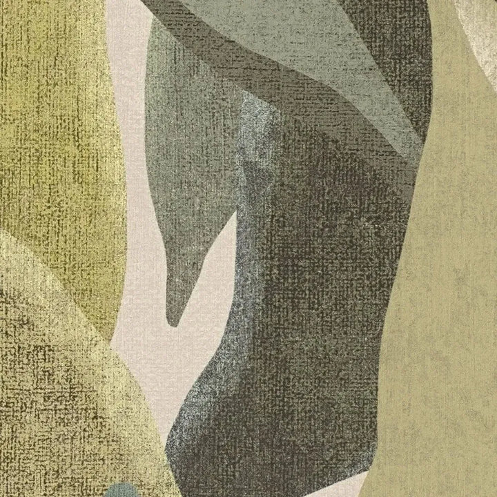 Tapetes ar zaļām lapām uz krēmkrāsas fona, matētas - 3012470 AS Creation