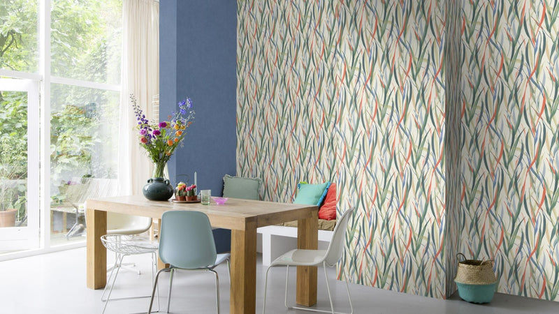 Wallpaper with grass blades, multicoloured, RASCH, 1204765 AS Creation