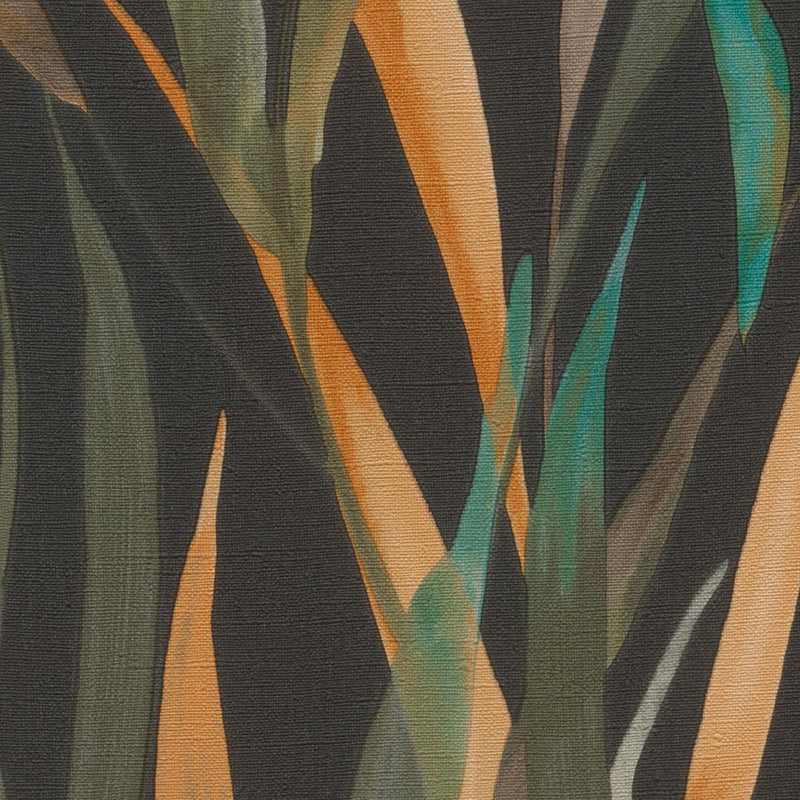 Wallpaper with grass blades in dark green, RASCH, 1205012 AS Creation