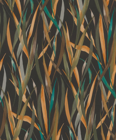 Wallpaper with grass blades in dark green, RASCH, 1205012 AS Creation