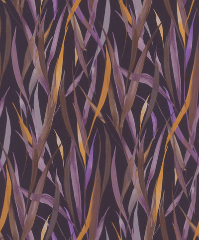 Wallpaper with grass blades in purple, RASCH, 1205003 AS Creation