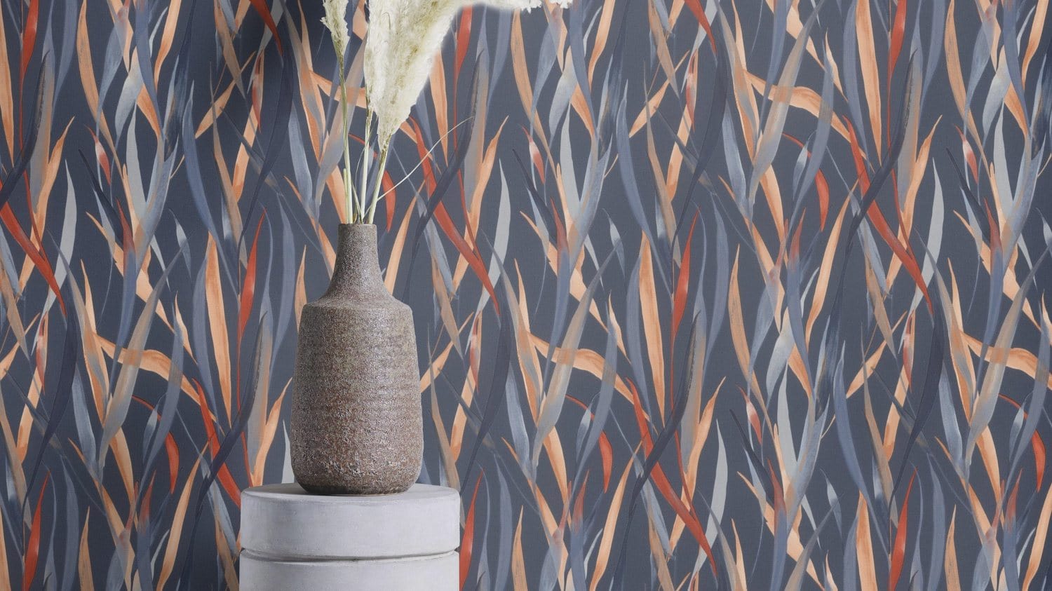 Tapetes ar zāles stiebriņiem, zilos toņos, RASCH, 330236 RASCH