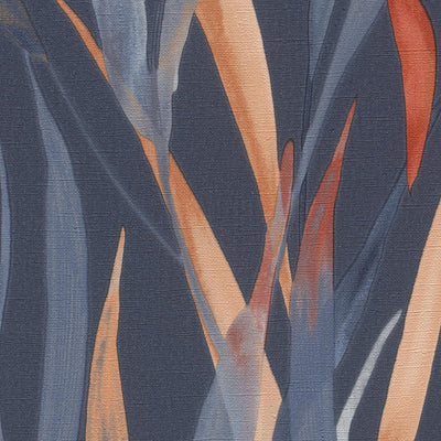Wallpaper with grass blades, blue, RASCH, 1204774 AS Creation