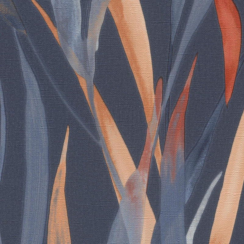 Wallpaper with grass blades, blue, RASCH, 1204774 AS Creation