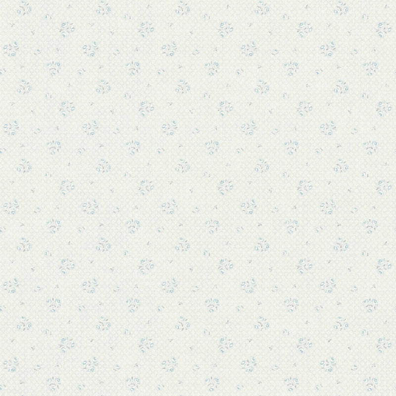 Wallpaper with flowers in shabby chic: grey and blue - 1373022 AS Creation