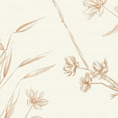 Tapetes ar ziediem un tauriņiem, matētas: baltā, bēšā, 1402037 AS Creation