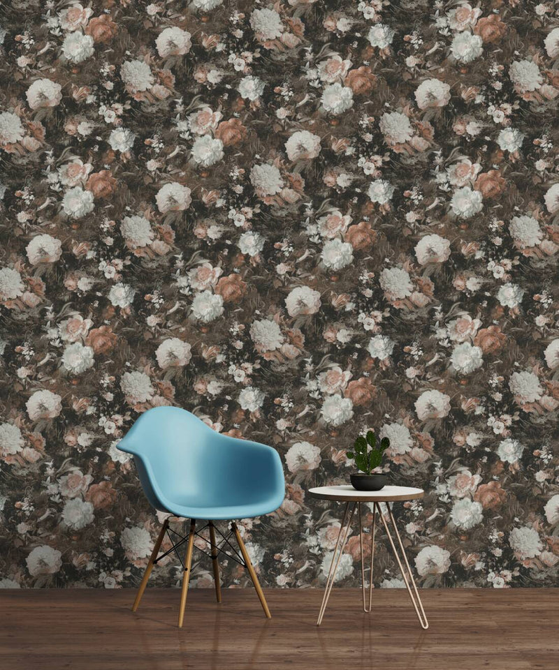 Wallpaper with floral design in vintage style, 1366165 AS Creation