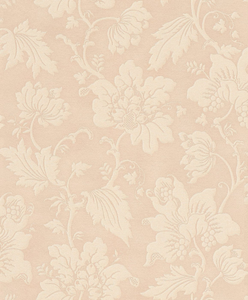 Klasikinio stiliaus tapetai su gėlių ornamentais, rožinės spalvos, RASCH, 2132141 AS Creation