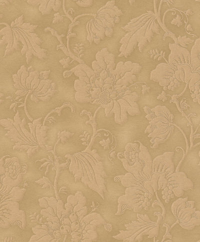 Wallpaper with floral design in classic style, gold, RASCH, 2132150 AS Creation