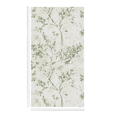 Watercolour floral wallpaper - beige, green, 1406330 AS Creation