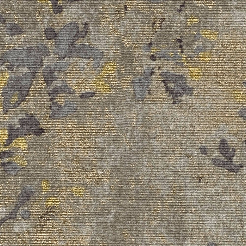 Wallpaper with floral pattern in watercolour style - brown, gold, 1406325 AS Creation