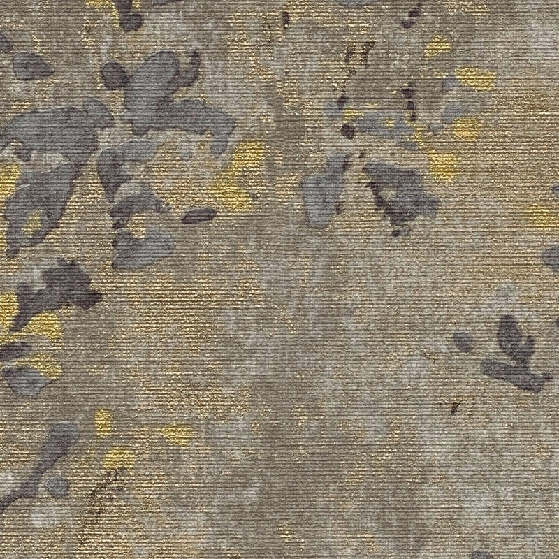 Akvarelės stiliaus tapetai su gėlių raštu - rudi, auksiniai, 1406325 AS Creation