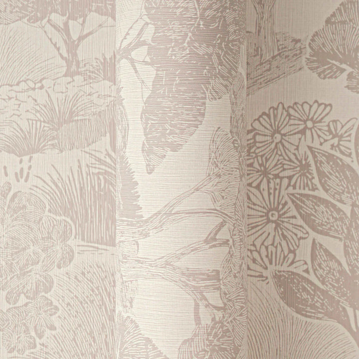 Tapetes ar zīmētu koku ainavu - silti pelēkas - 3012454 AS Creation