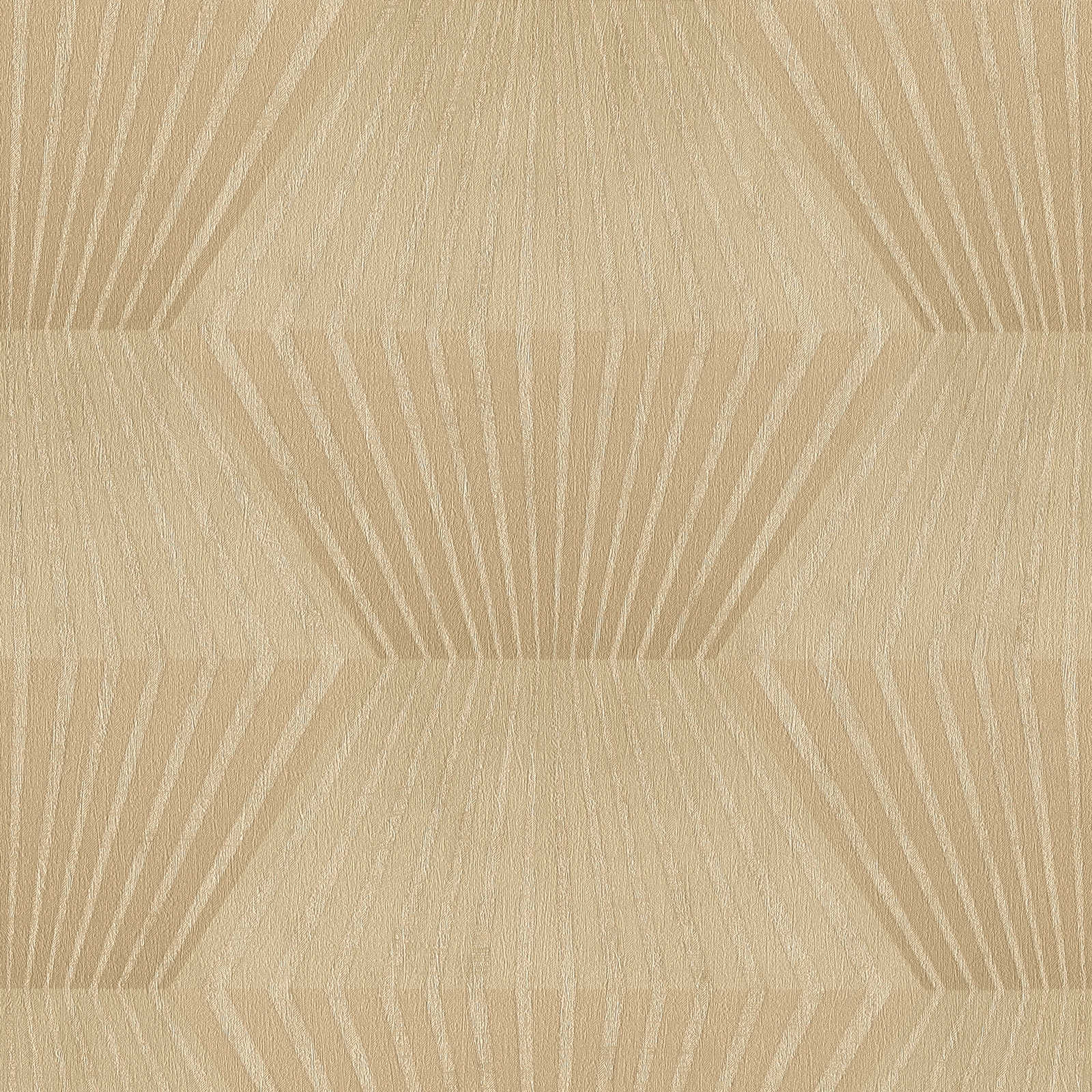 Tapetes Art Deco stilā un metālisku spīdumu, zeltā krāsā AS 382044 Tapetenshop.lv
