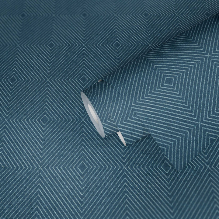 Tapetes ar grafiskau dizainu, skandināvu stils - zilas AS 369264 AS Creation