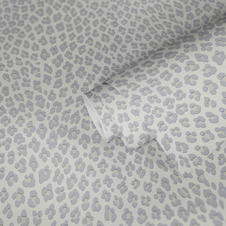 Tapetes ar leoparda ādas imitāciju baltā krāsā 365031 (0,53x10m) AS Creation