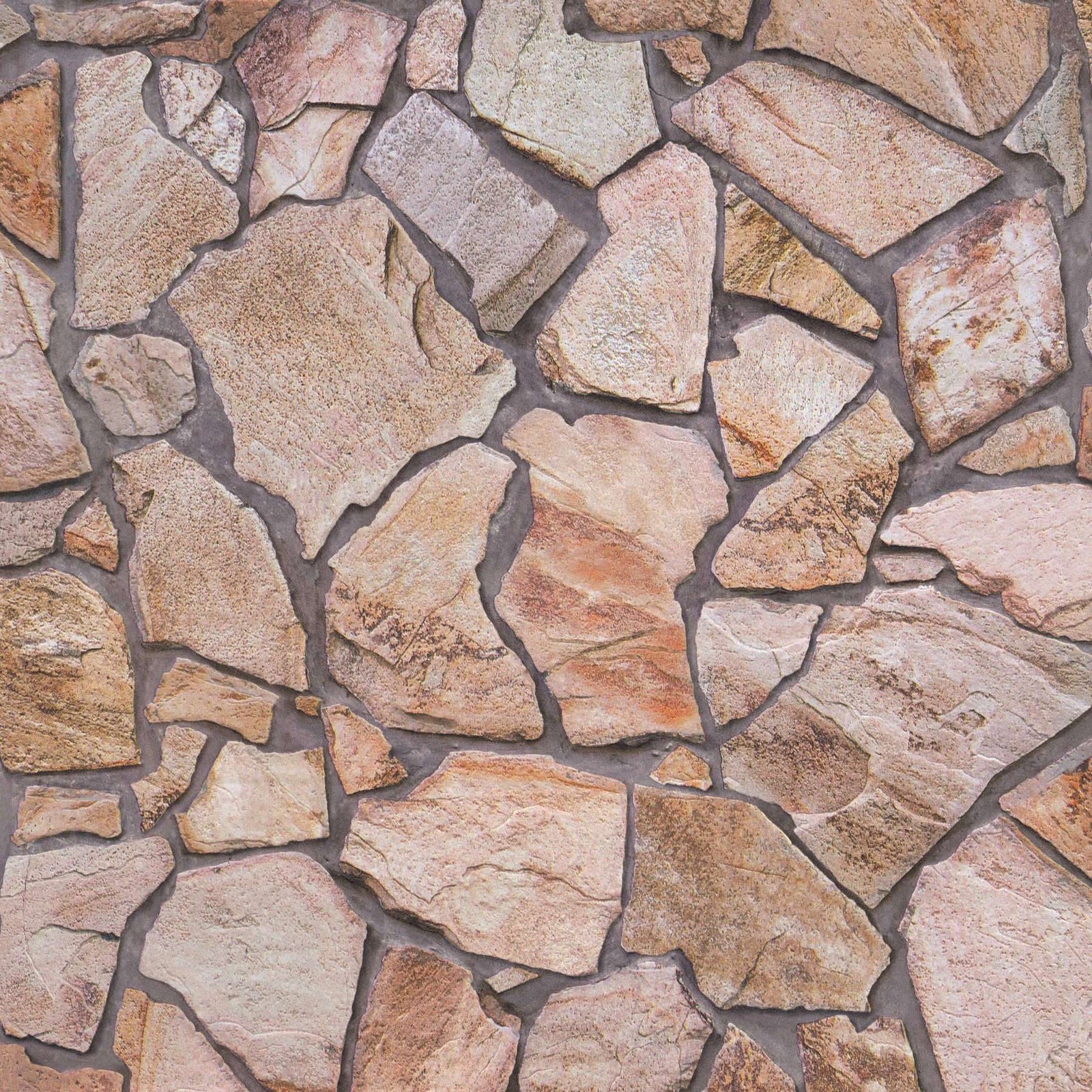 Tapetes ar akmens imitāciju AS Creation 92731-6 brūnā krāsā AS Creation