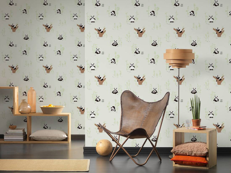 Wallpaper for nursery with pandas AS Creation 1350755 Without PVC AS Creation