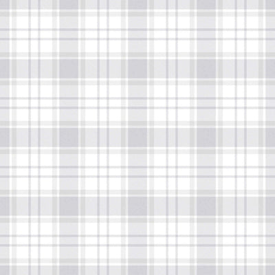 Wallpaper for children's room with tartan pattern - grey shades, 1350445 Without PVC AS Creation