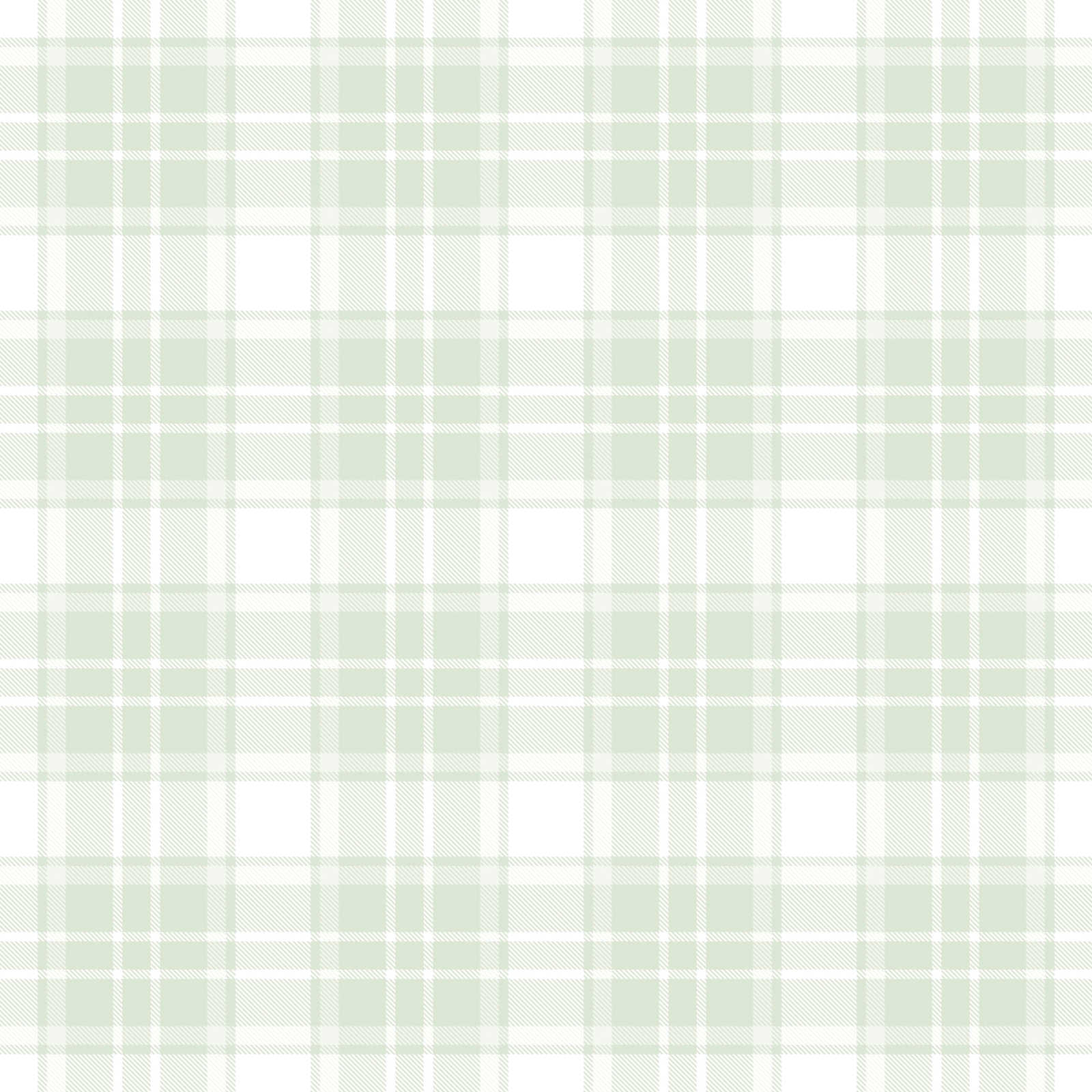 Tapetes bērnu istaba ar tartana rakstu – zaļos toņos, 381222, Bez PVC 🌿 AS Creation