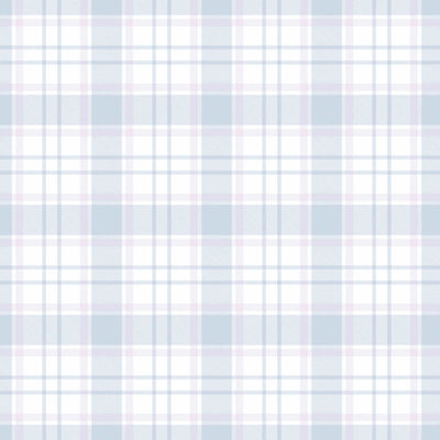 Wallpaper for children's room with tartan pattern - blue 1350450 Without PVC AS Creation