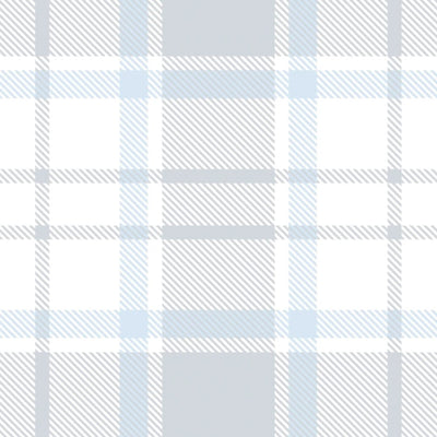 Wallpaper for children's room with tartan pattern - blue 1350447 Without PVC AS Creation