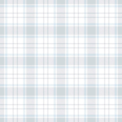 Wallpaper for children's room with tartan pattern - blue 1350447 Without PVC AS Creation