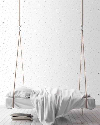 Wallpaper for children's room with dots in shades of grey, 1350353 Without PVC AS Creation