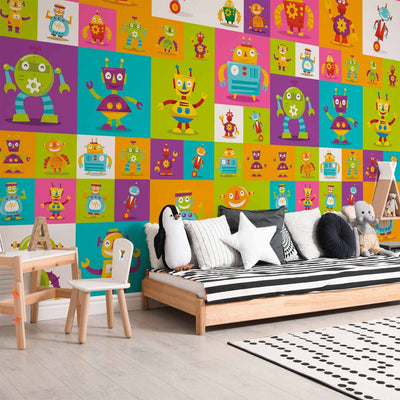 Tapetes bērnu istabai - Krāsaini roboti , 89772 G ART