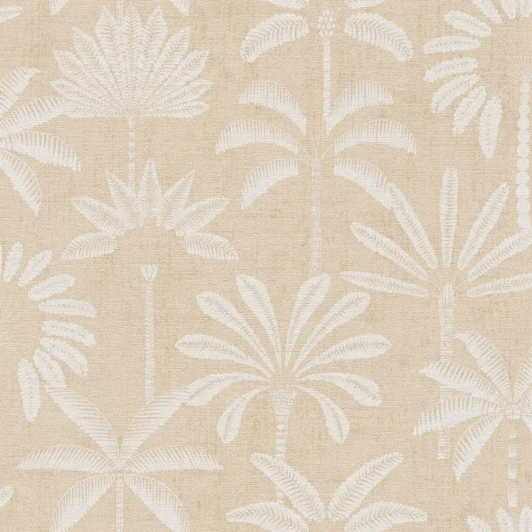 Bēšas Stilizētu Palmu Tapetes (3012117) AS Creation