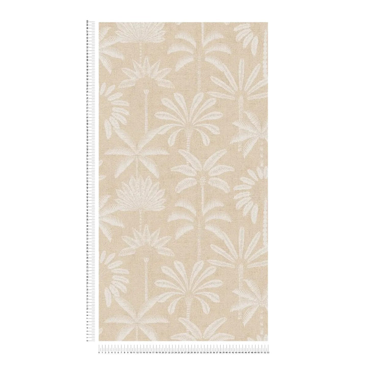 Bēšas Stilizētu Palmu Tapetes (3012117) AS Creation