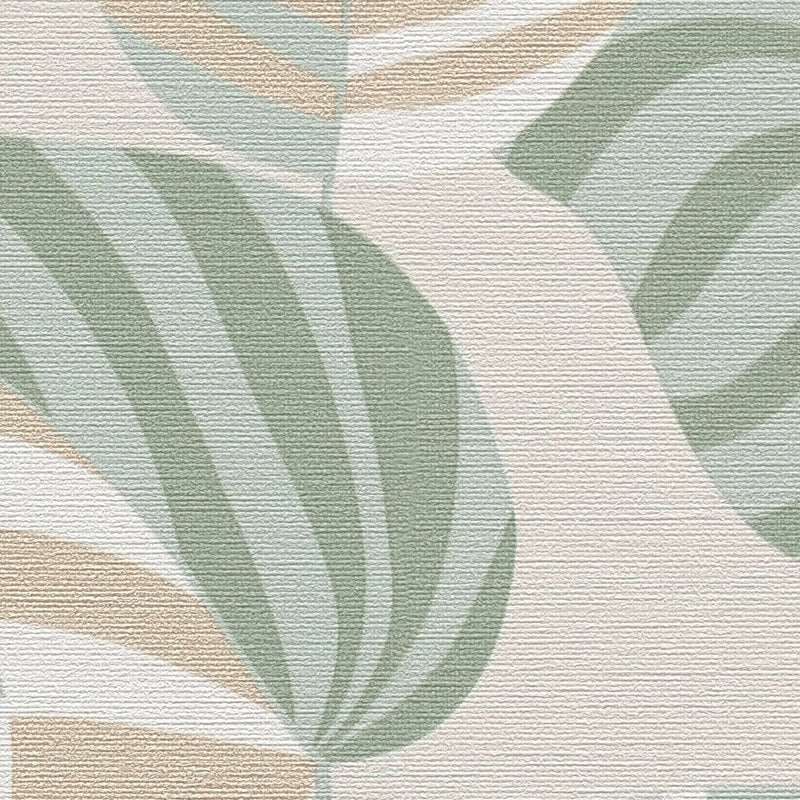 Wallpaper in natural style with slightly glossy palm leaves, 1373437 AS Creation