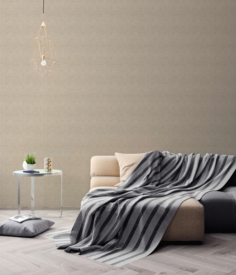 Wallpaper in natural beige, 1373377 AS Creation