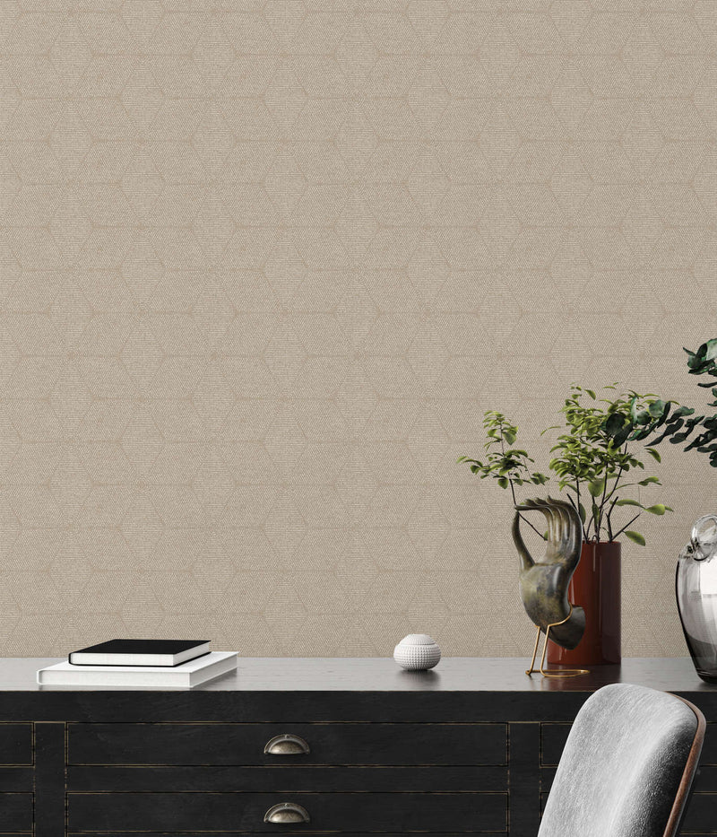 Wallpaper in natural beige, 1373377 AS Creation