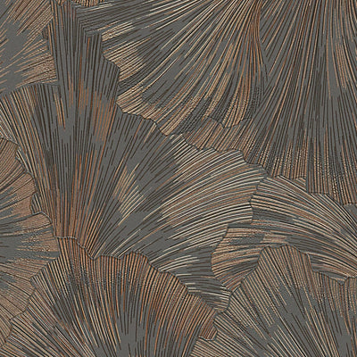 Tapeet Erismann - õrnalt põimunud lehed värviga pruun/must, 3752043 Erismann