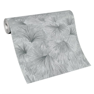 Wallpaper Erismann - gently intertwined leaves in grey, 3751776 Erismann