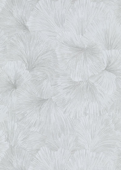Wallpaper Erismann - gently intertwined leaves in silver/grey, 3752023 Erismann