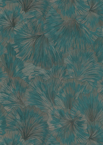 Wallpaper Erismann - gently intertwined leaves in green and gold, 3752007 Erismann