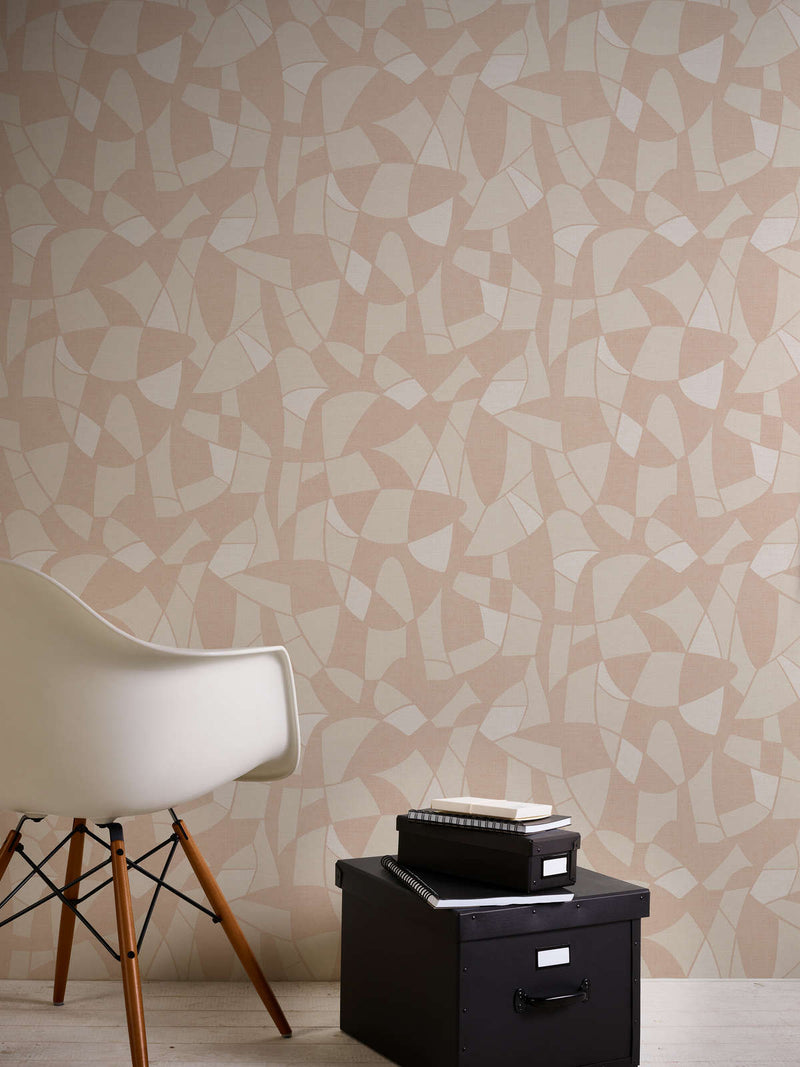 Geometric wallpaper - beige, cream, 1373424 AS Creation