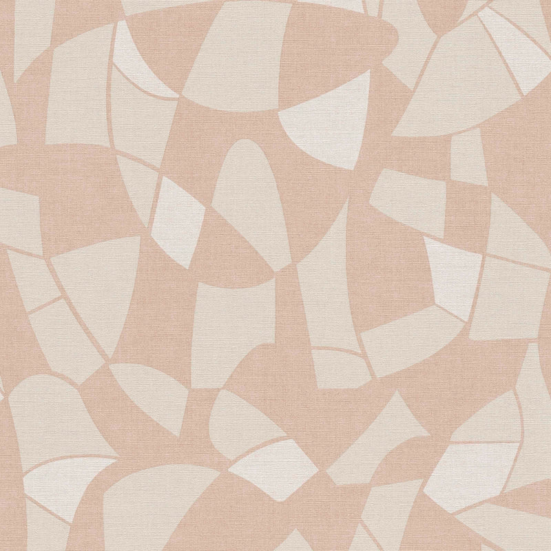 Geometriniai tapetai - smėlio spalvos, kreminė, 1373424 AS Creation
