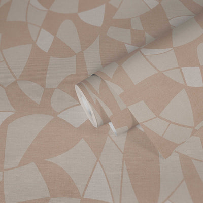 Geometric wallpaper - beige, cream, 1373424 AS Creation