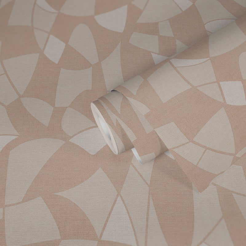 Geometrinen tapetti - beige, kerma, 1373424 AS Creation