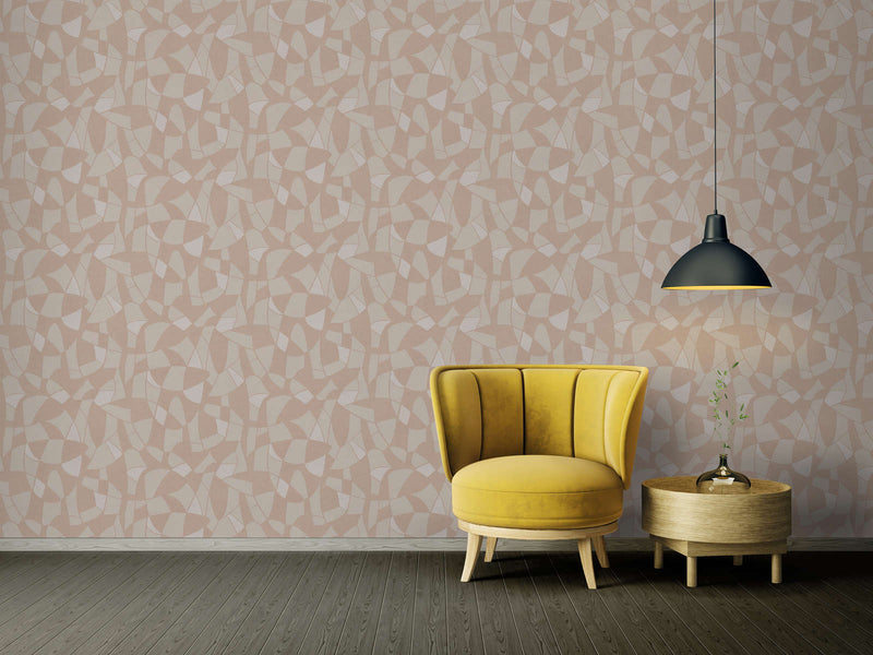 Geometric wallpaper - beige, cream, 1373424 AS Creation